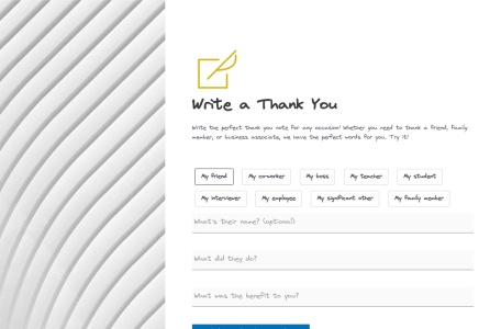 Write A Thank You