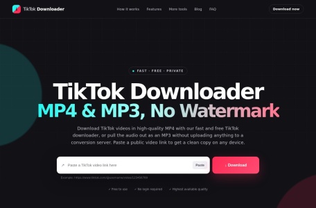 TokSave – 无水印TikTok视频照片音频下载器