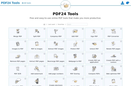 PDF24 Tools: 免费PDF工具箱