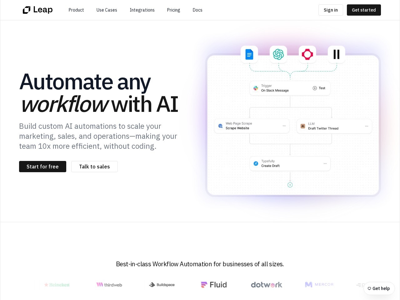 Leap AI – 面向营销团队的AI工具包