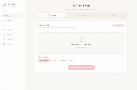 Txt2Eb TXT 转 EPUB