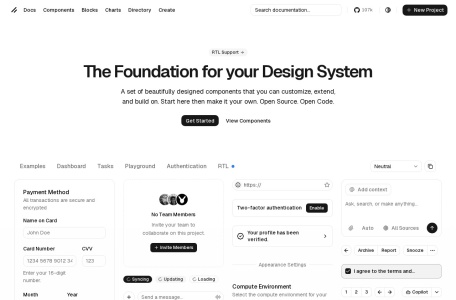 Shadcn UI-我爱网址导航