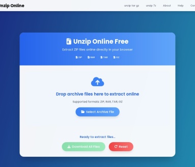 Unzip Online