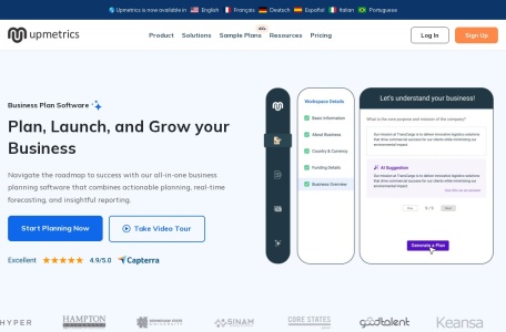 Upmetrics AI翻译站点