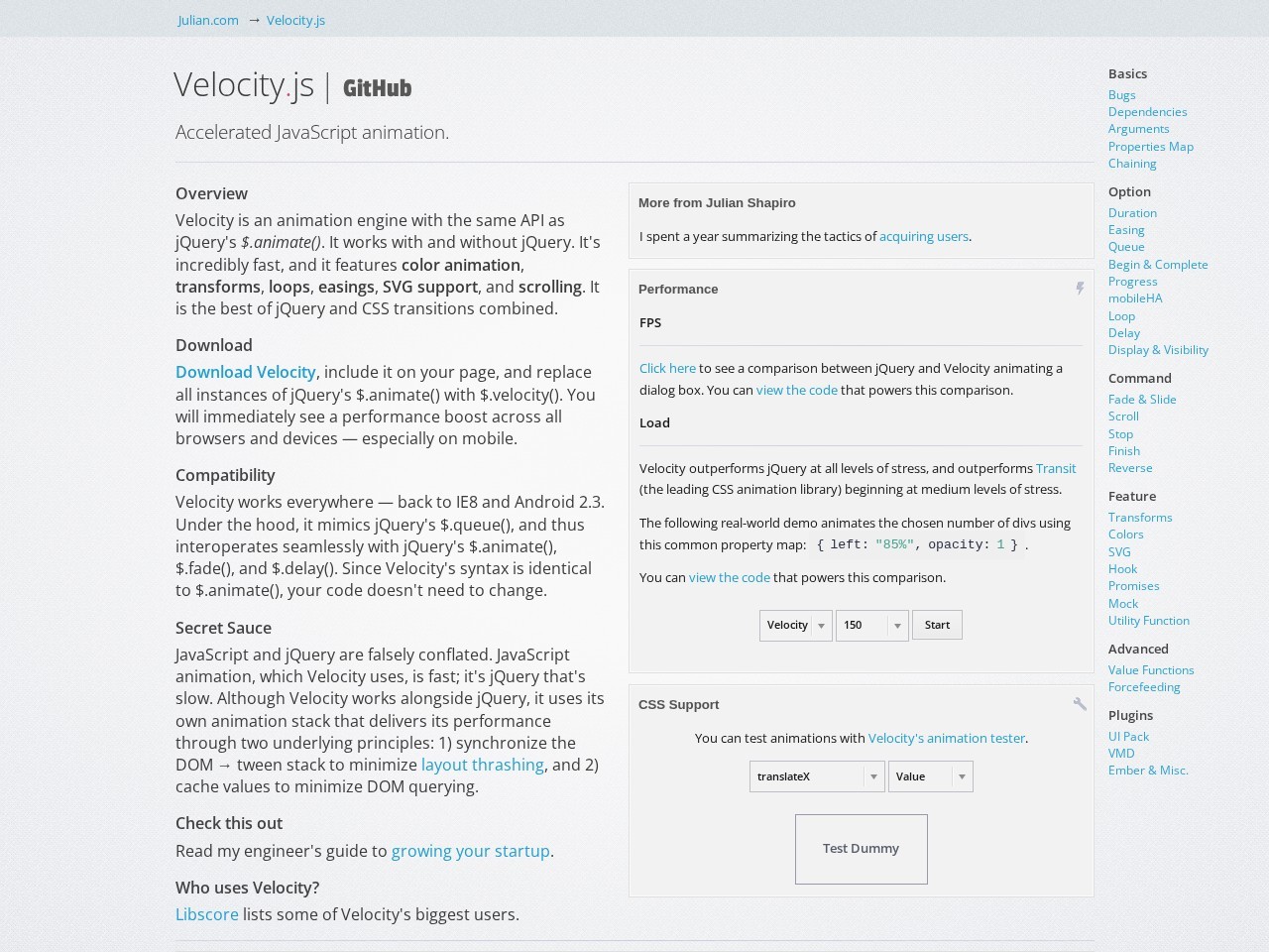 Velocity.js