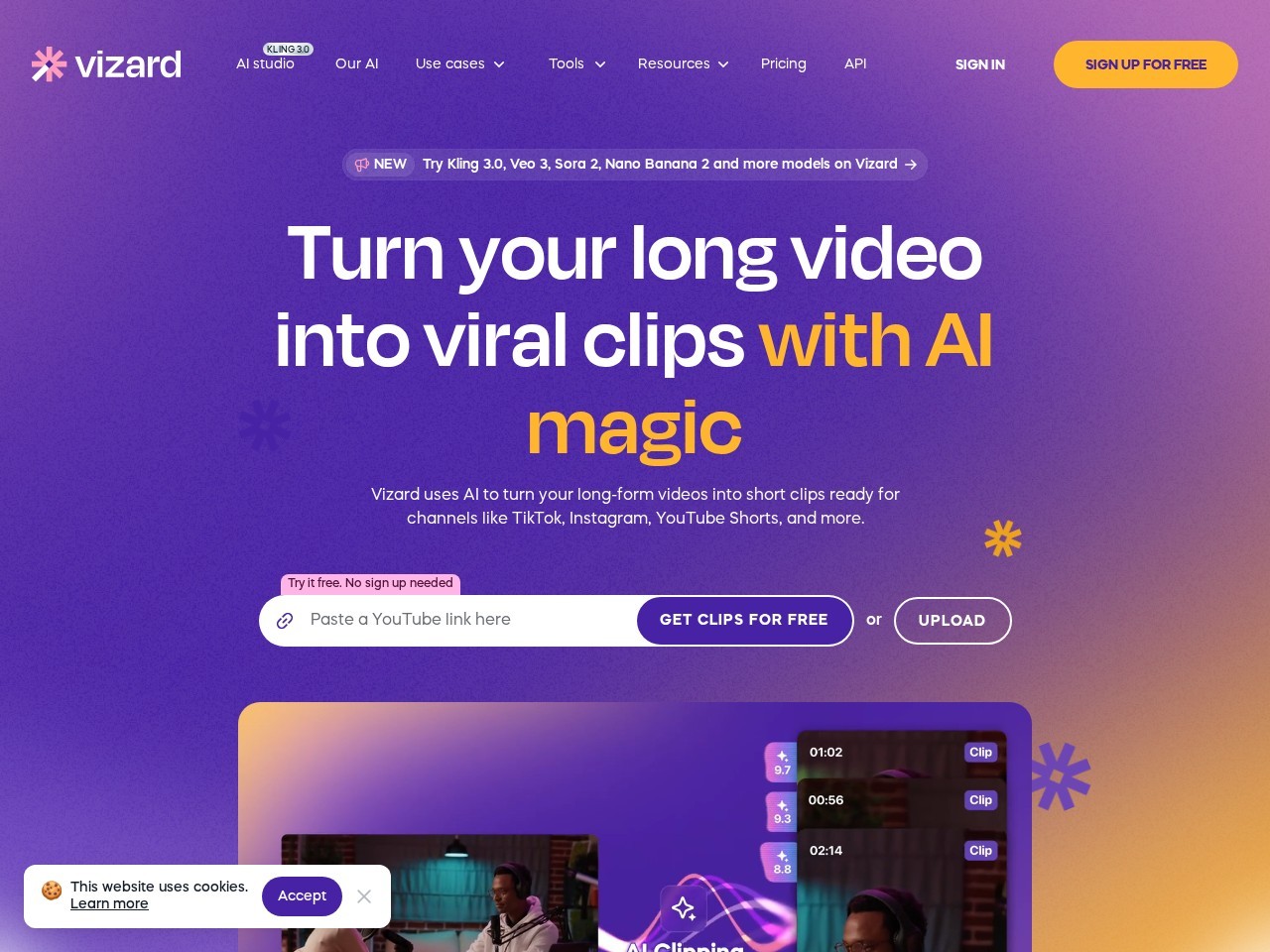 Vizard – 在线视频编辑平台