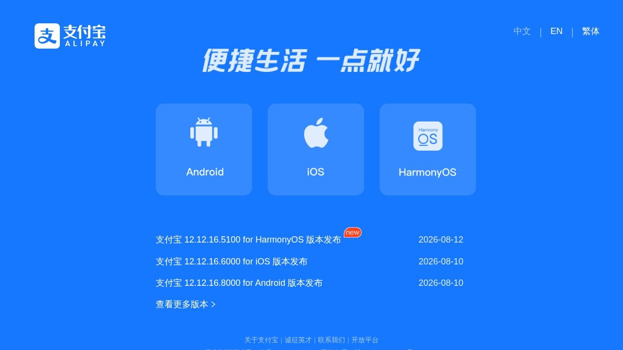 支付宝 移动支付生活服务