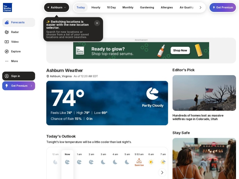 天气频道(Weather.com)