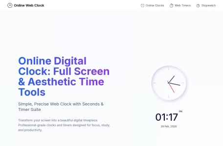 在线网页时钟-我爱网址导航