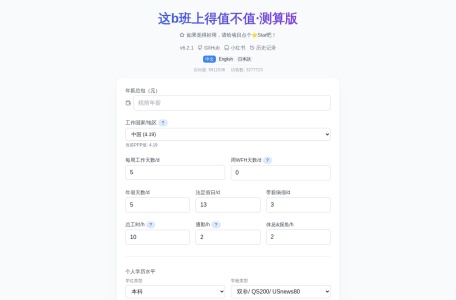 工作性价比计算器