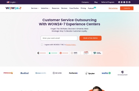 WOW24-7：AI赋能的全球24/7客户服务外包与体验中心