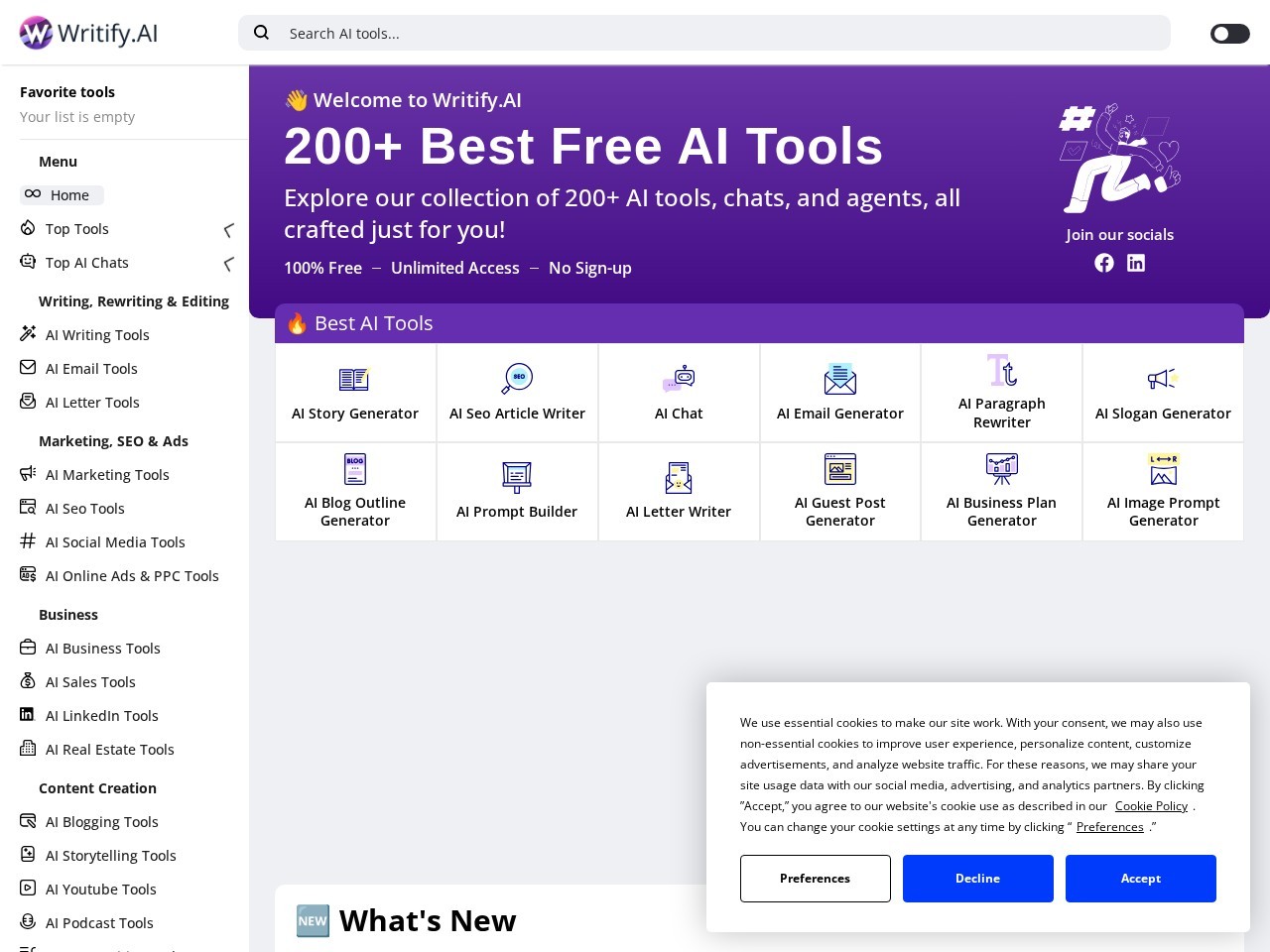 Writify.AI – AI写作工具和生成器