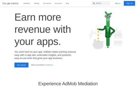 Google AdMob_移动广告平台，旨在帮助应用开发者在其应用中展示高质量的广告并实现创收