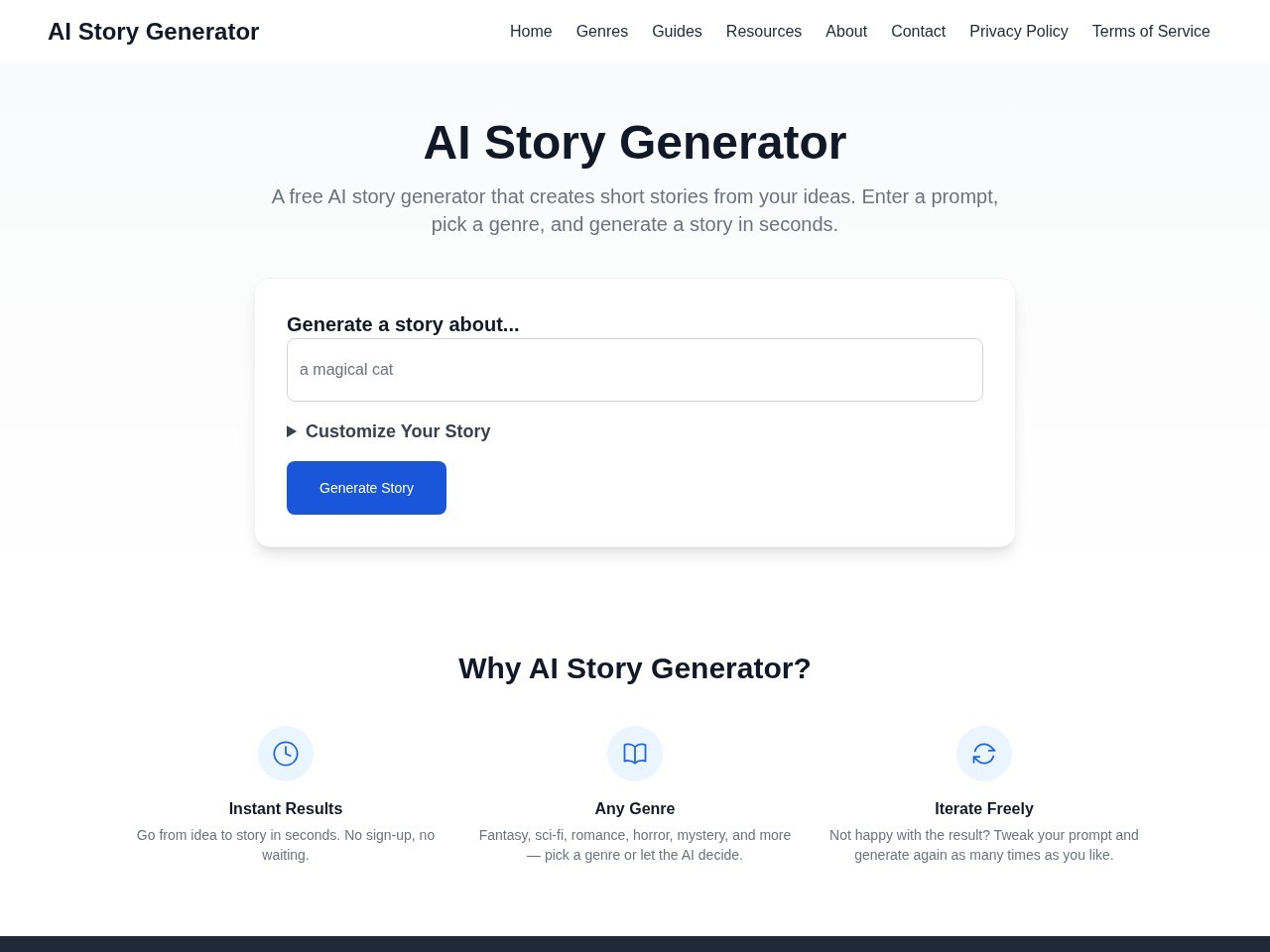 AI Story – 免费在线故事生成器