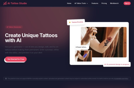 AI Tattoo Studio – AI纹身设计