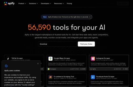 Apify：网络爬虫和数据提取平台