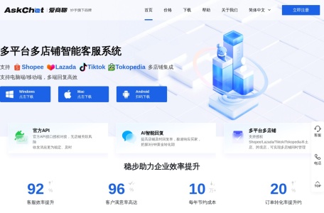 AskChat 爱商聊_智能客服系统，为Shopee、Lazada 和 TikTok Shop 卖家提供多平台一站式客服管理