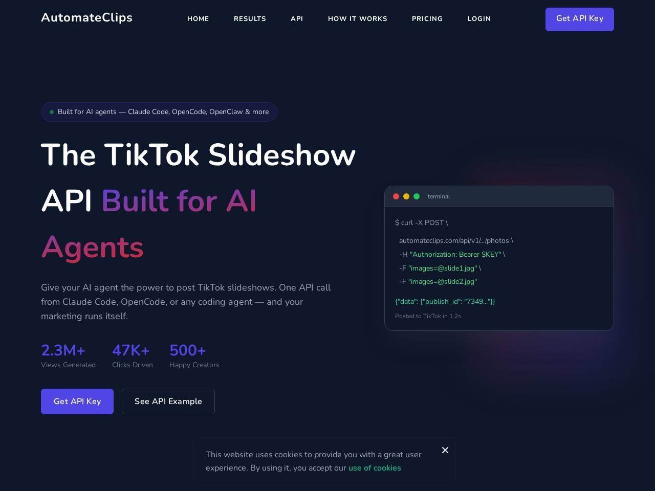 AutomateClips – 视频生成器