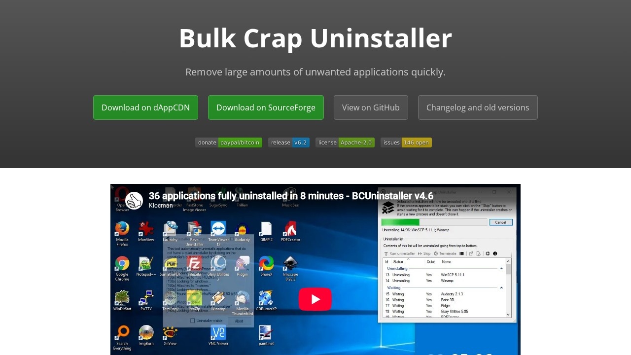 BCUninstaller 批量软件卸载工具