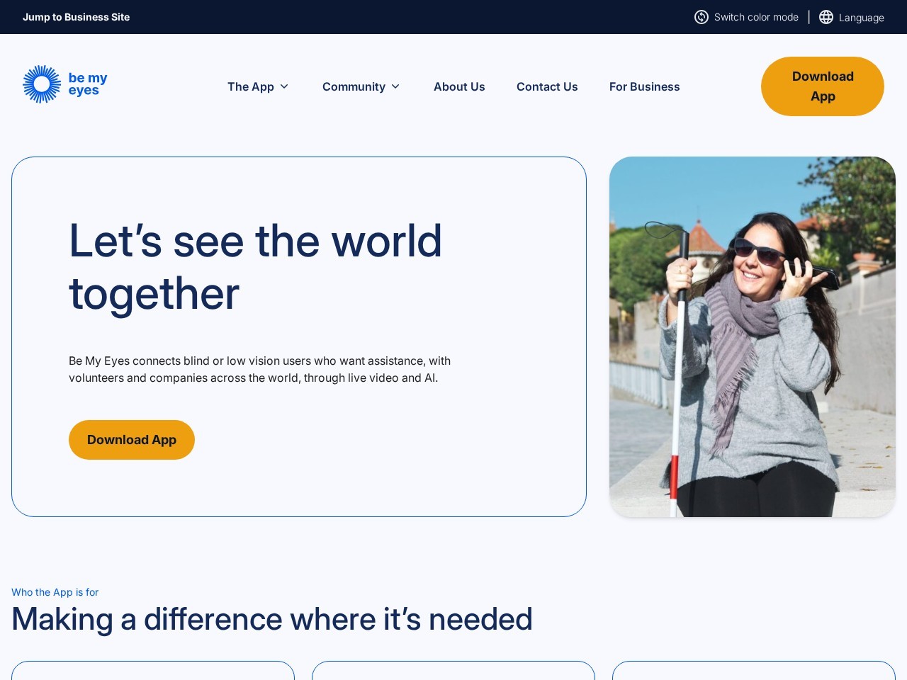 Be My Eyes虚拟志愿者