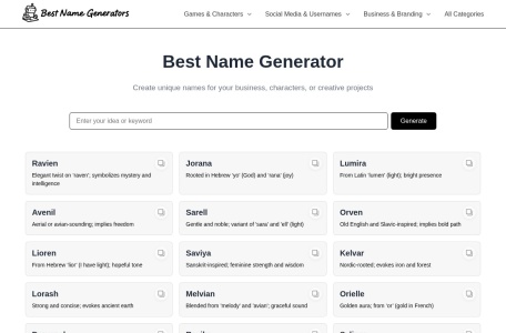 Best Name Generator-我爱网址导航