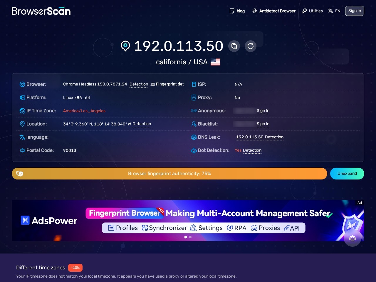 BrowserScan