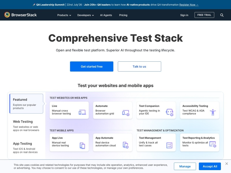 BrowserStack – 跨浏览器和真机测试平台