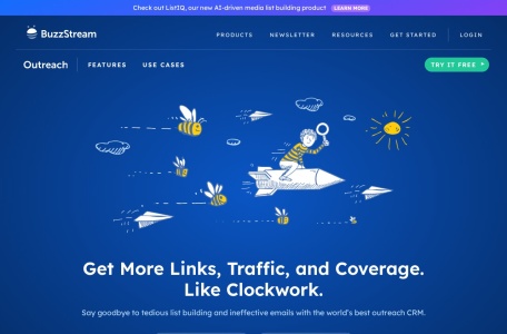 Buzzstream_专为营销人员设计的多功能工具，帮助营销人员与他们所需的影响者建立关系，可免费试用