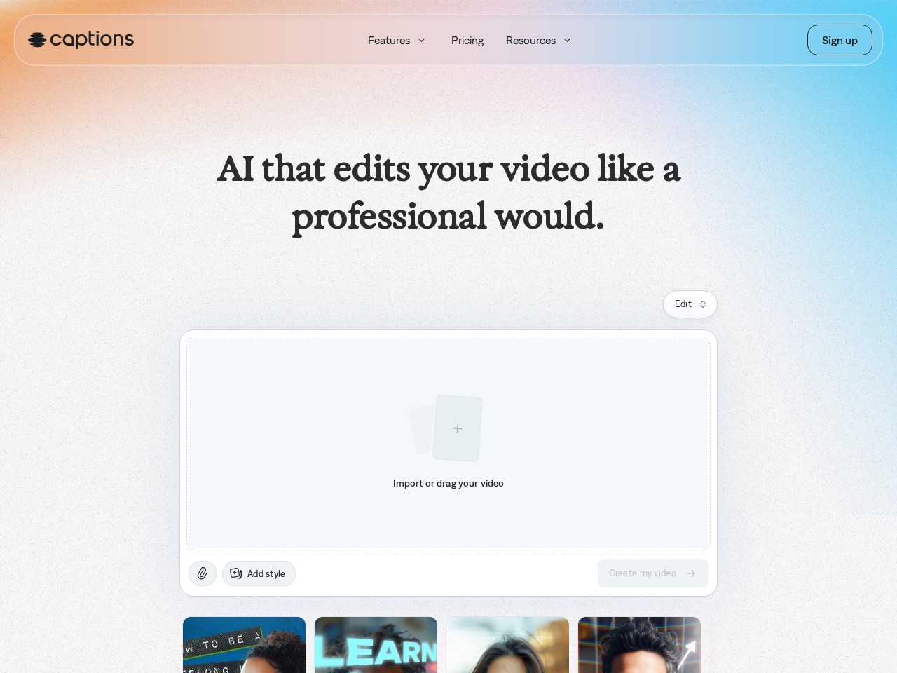 Captions.ai – 简化创作流程并提升叙事水平