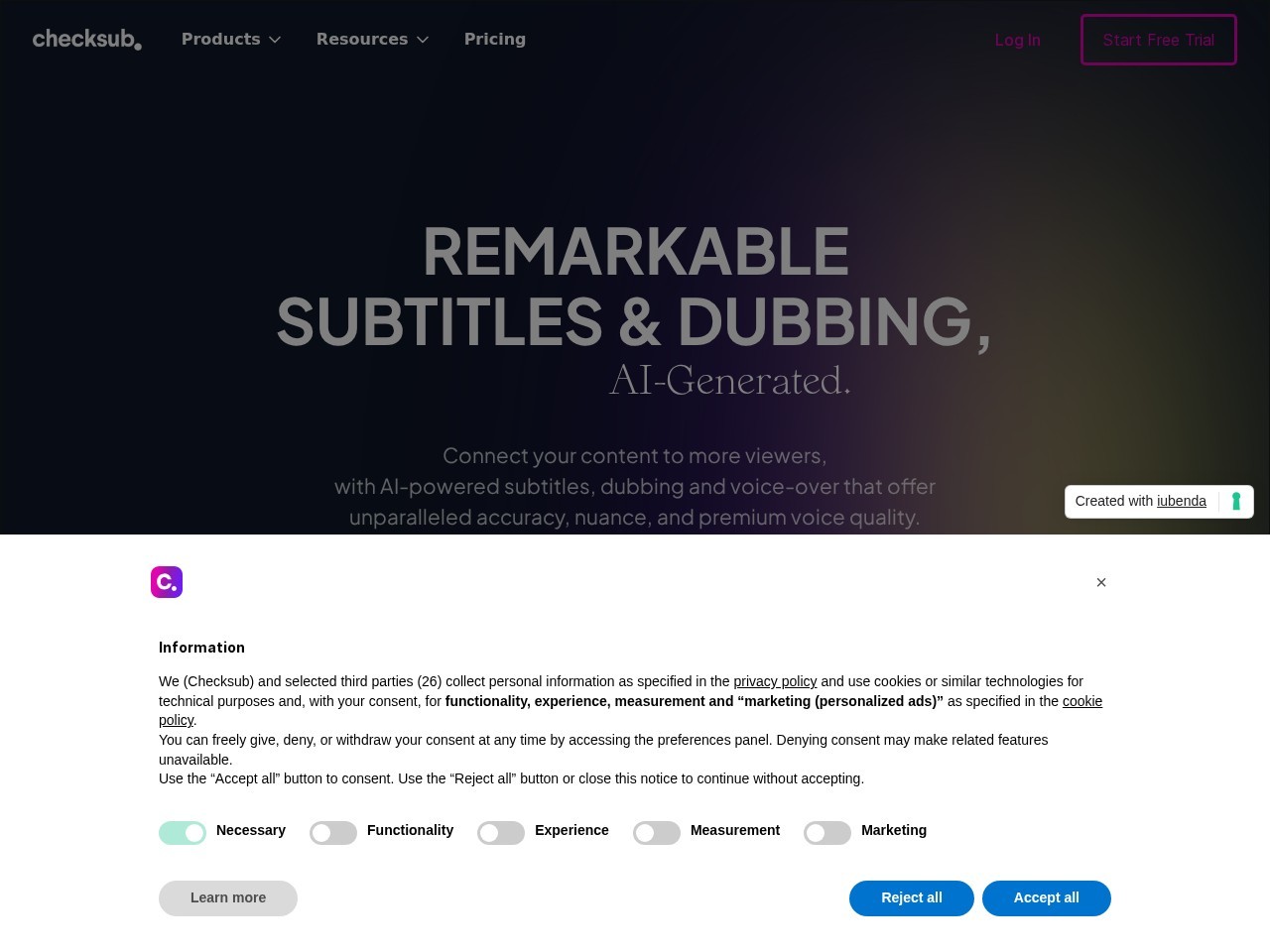Checksub – AI 字幕生成