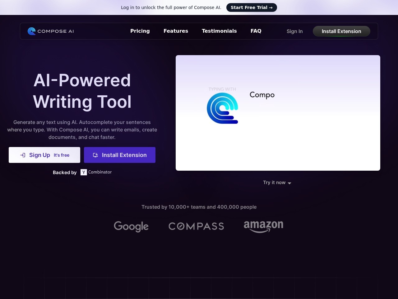 Compose AI – 免费Chrome扩展程序