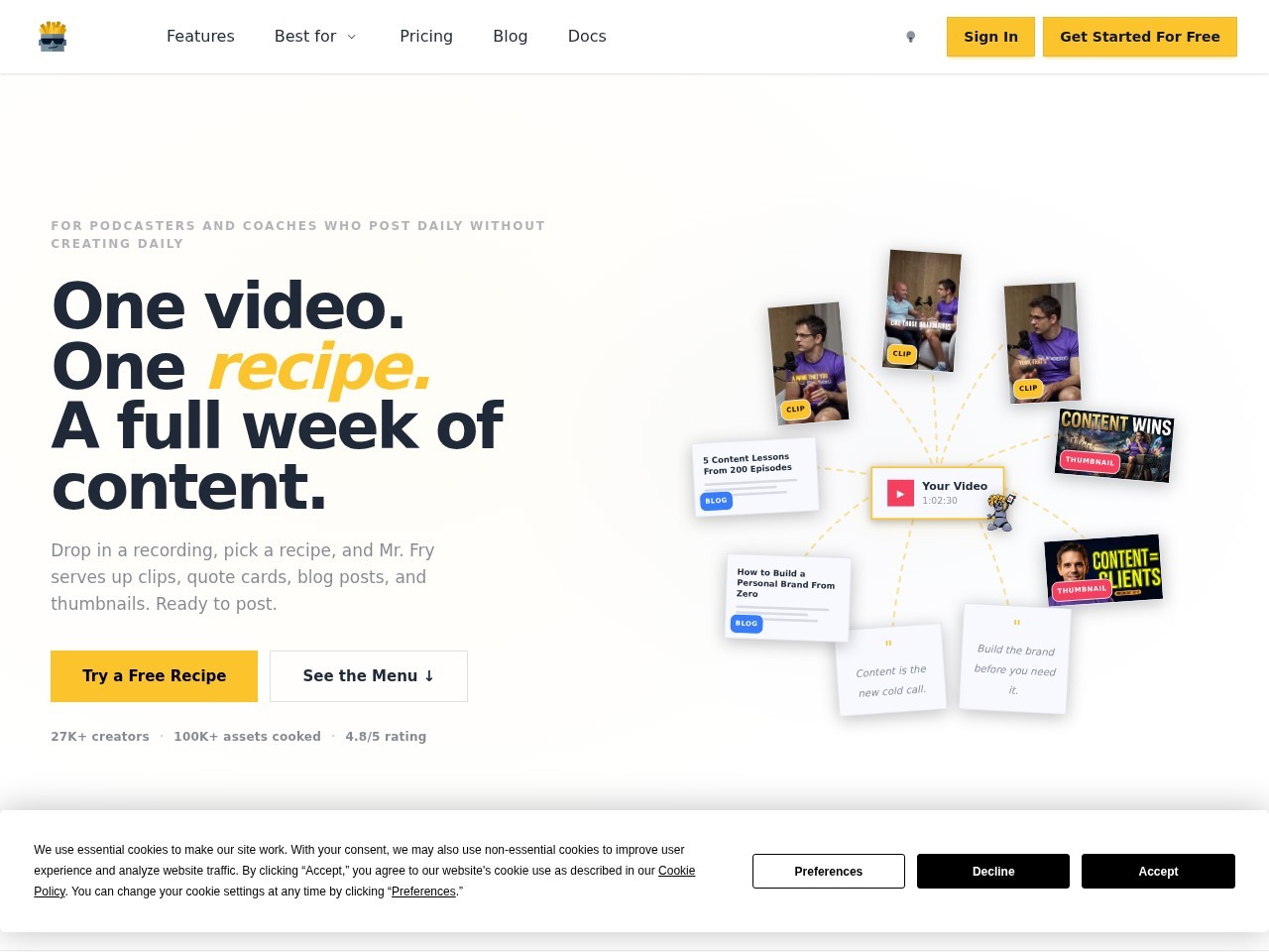 Contentfries – 以AI驱动的内容创作平台