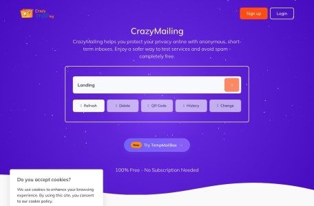 Crazy mailing_系统自定义邮箱，默认的有效时间为10分钟，注册账号后可自己加时间。号