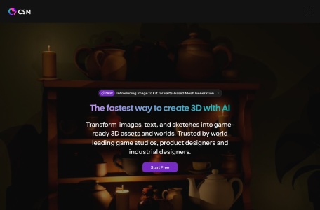 CSM AI – 3D 世界模型