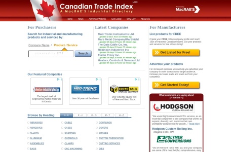 Canadian Trade Index
