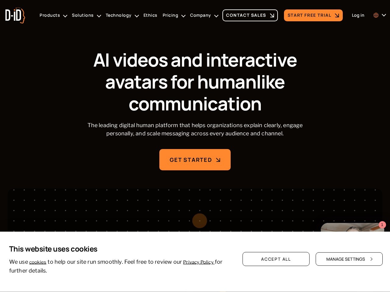 D-ID官网 – 生成逼真的数字人物视频