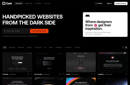 Dark Themed Web Design Inspiration