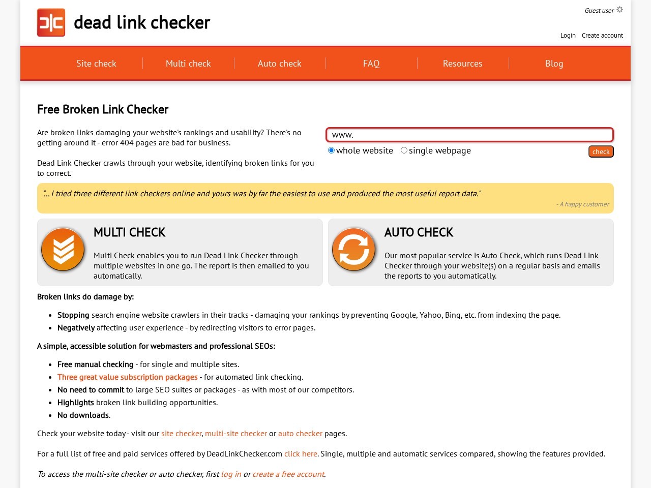 Dead Link Checker