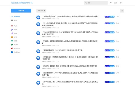 迅雷云盘-影视资源分享站