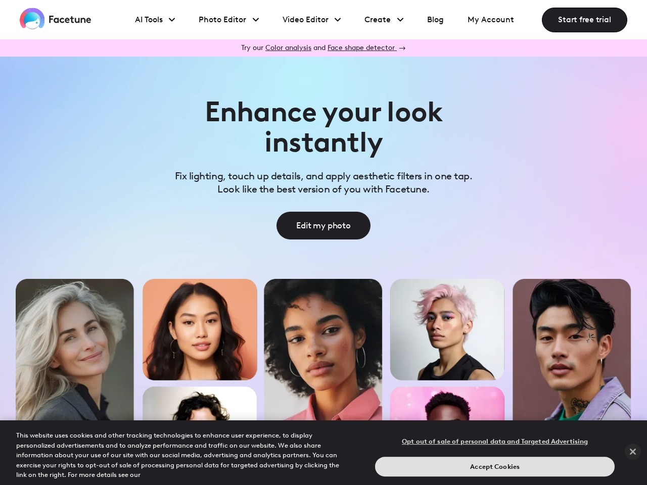 Facetune – 一款在线照片和视频编辑工具