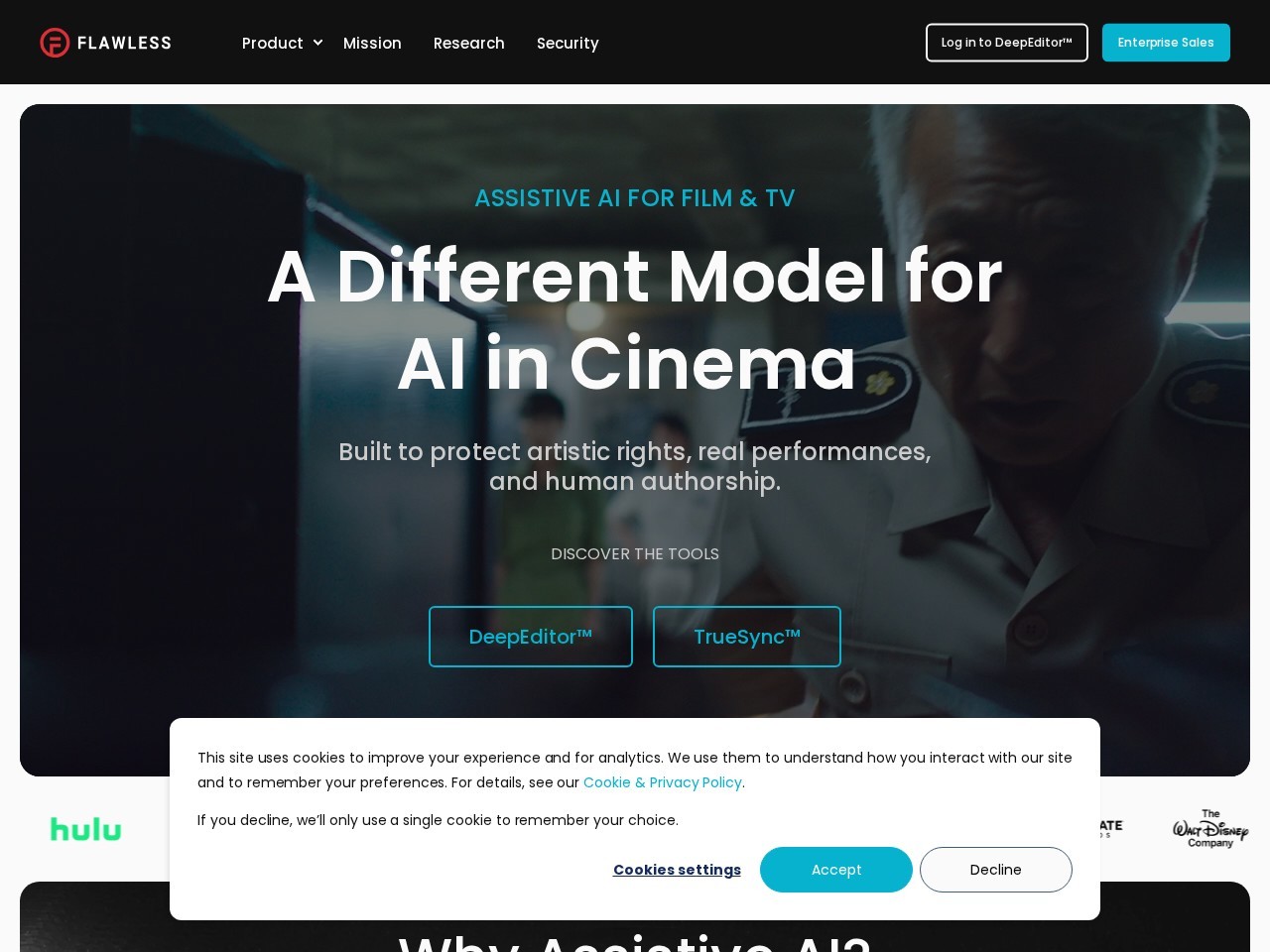 Flawless AI – 视觉配音、人工智能重拍和视觉翻译等创新服务