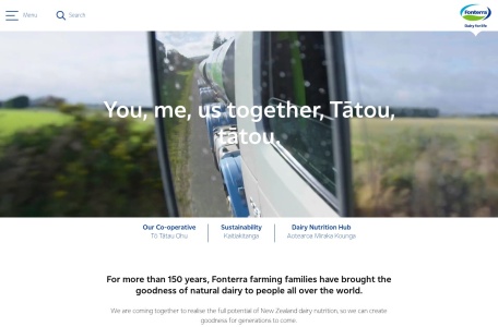 恒天然 Fonterra – 全球领先的乳制品营养公司