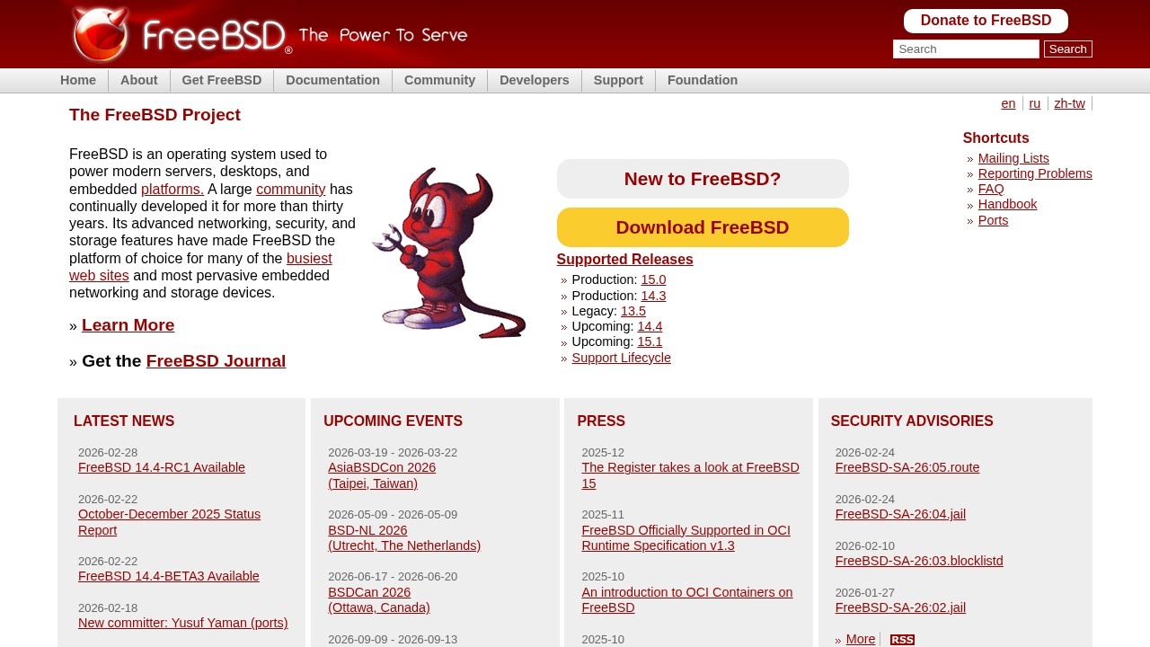 FreeBSD：类UNIX操作系统