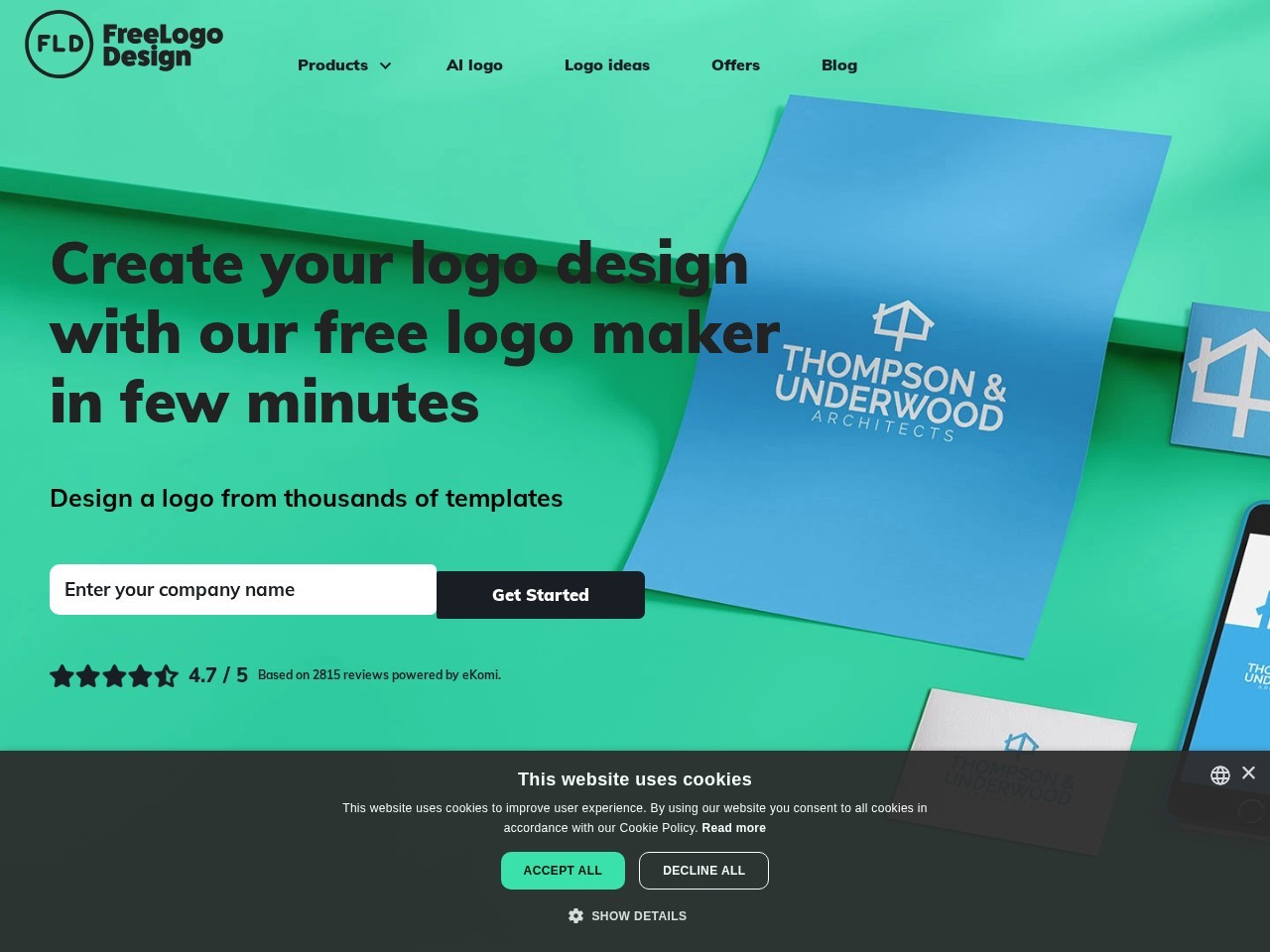 Free Logo Maker – 几分钟内用AI创建您的徽标设计