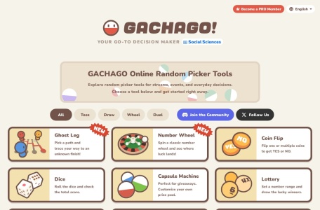 GACHAGO! 线上抽奖与随机模拟
