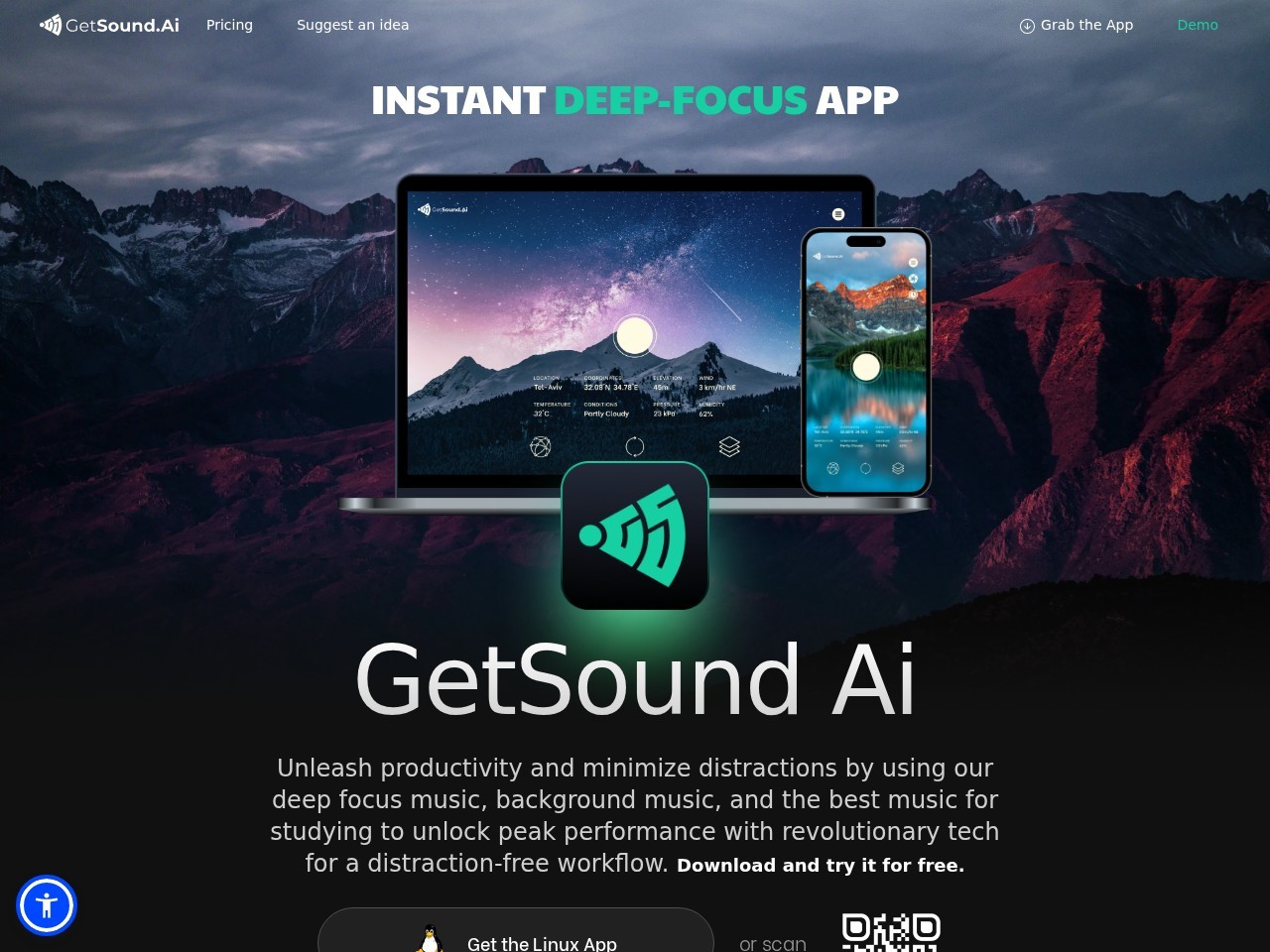 Getsound – 帮助用户达到巅峰表现的背景音乐