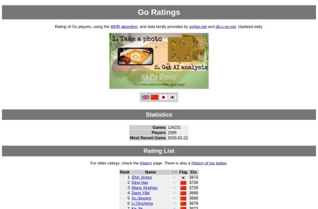 围棋棋手排名-我爱网址导航