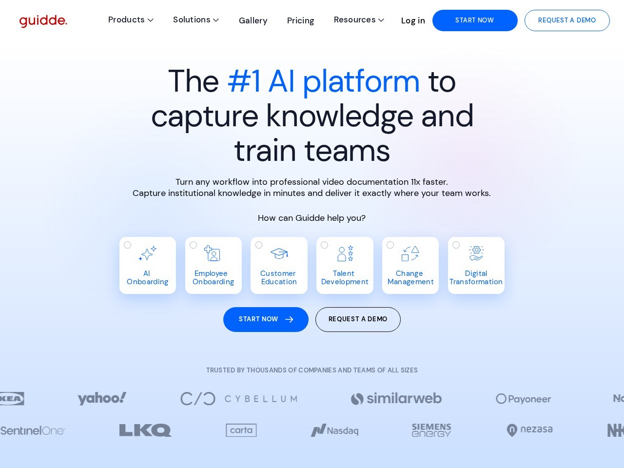 Guidde官网 – 神奇地用AI创建视频文档