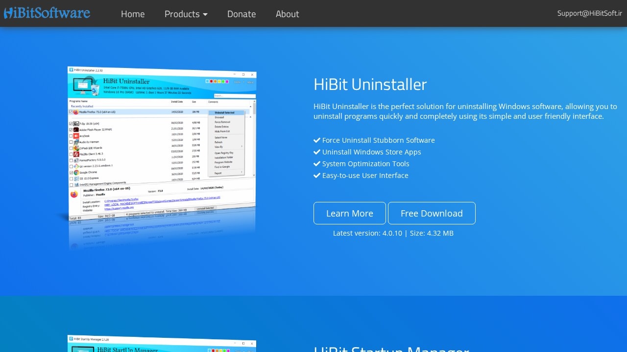 HiBit Startup Manager开机启动项管理