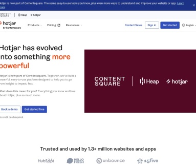 Hotjar:网站热图;行为分析工具